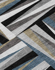 LOOMLAN Rugs Azura Black Washable Indoor-Outdoor Rug