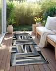 LOOMLAN Rugs Azura Black Washable Indoor-Outdoor Rug