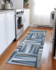 LOOMLAN Rugs Azura Blue Washable Indoor-Outdoor Rug