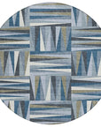 LOOMLAN Rugs Azura Blue Washable Indoor-Outdoor Rug