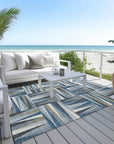 LOOMLAN Rugs Azura Blue Washable Indoor-Outdoor Rug