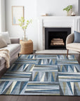 LOOMLAN Rugs Azura Blue Washable Indoor-Outdoor Rug
