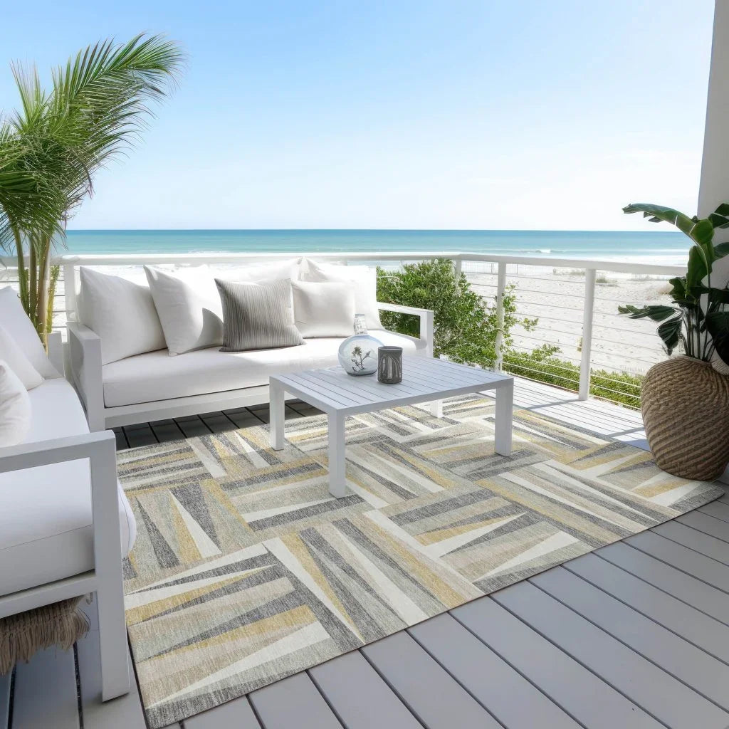 LOOMLAN Rugs Azura Brown Washable Indoor-Outdoor Rug