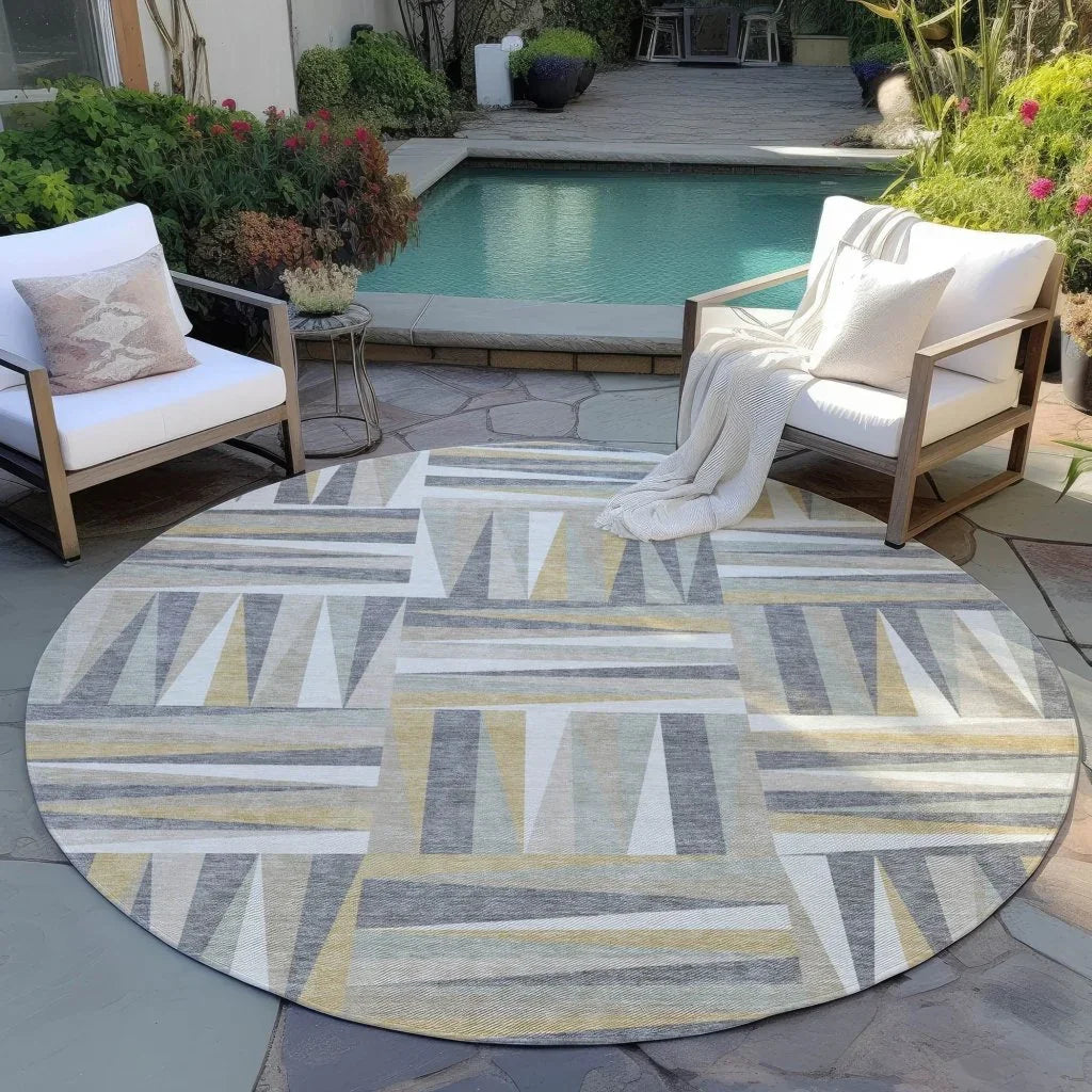 LOOMLAN Rugs Azura Brown Washable Indoor-Outdoor Rug