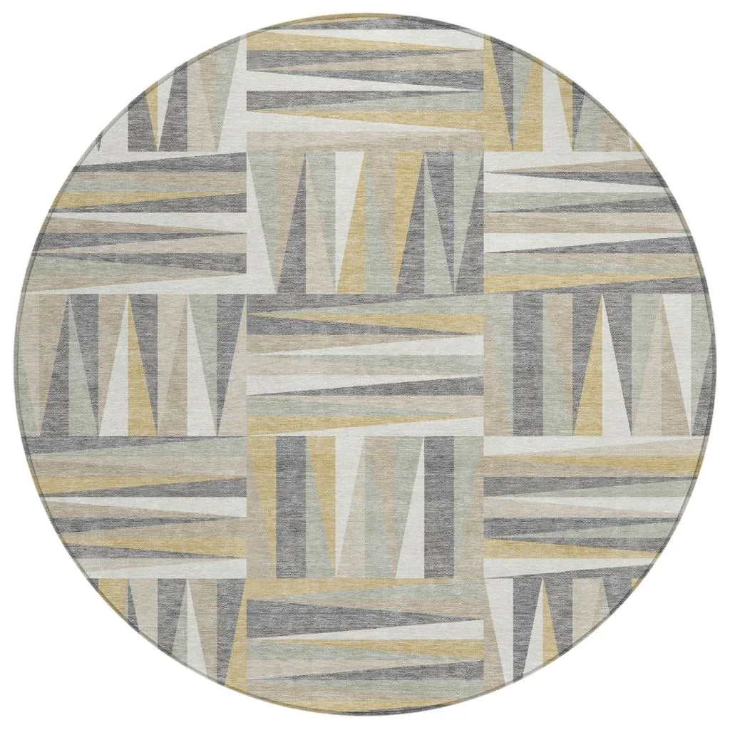 LOOMLAN Rugs Azura Brown Washable Indoor-Outdoor Rug
