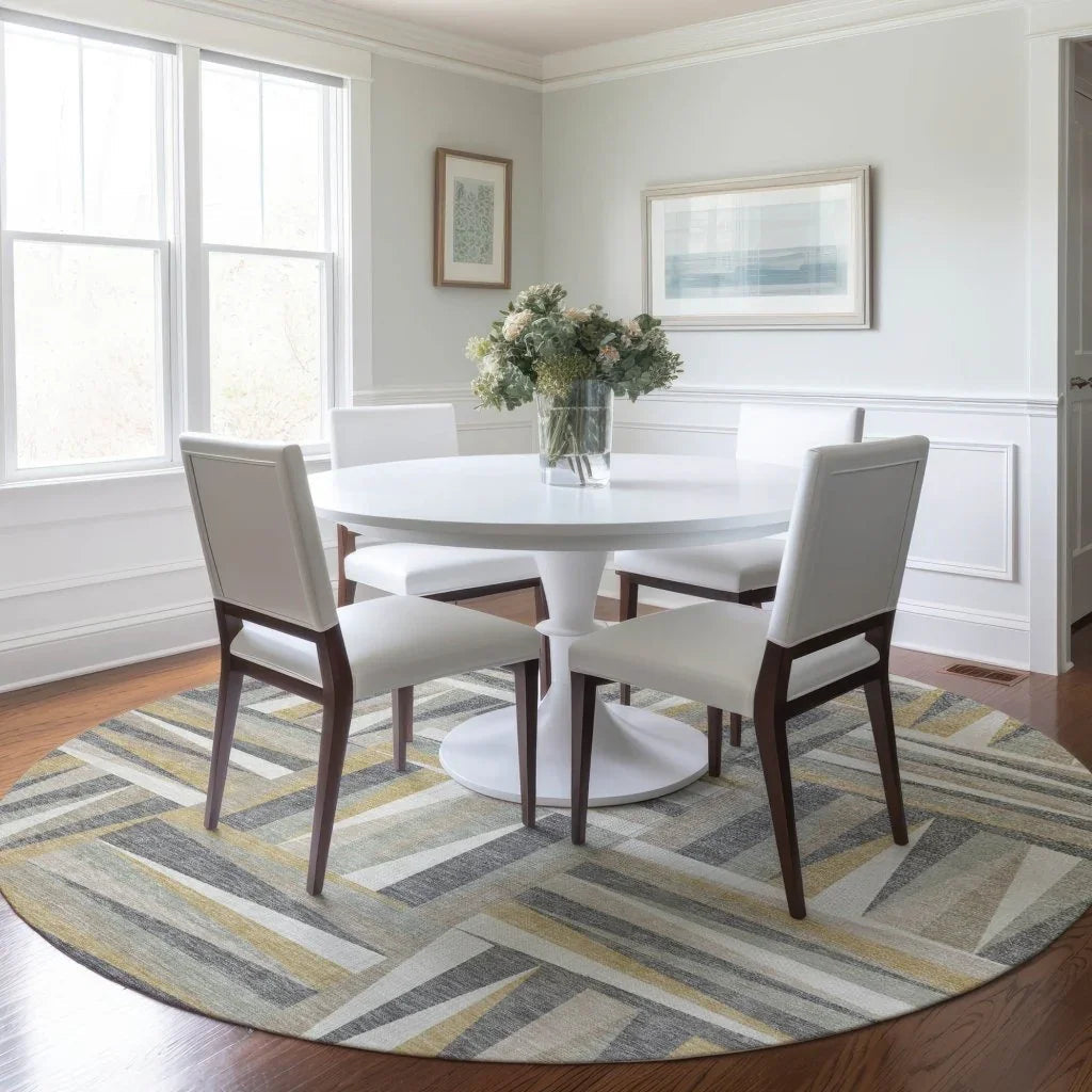 LOOMLAN Rugs Azura Brown Washable Indoor-Outdoor Rug