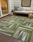LOOMLAN Rugs Azura Green Washable Indoor-Outdoor Rug