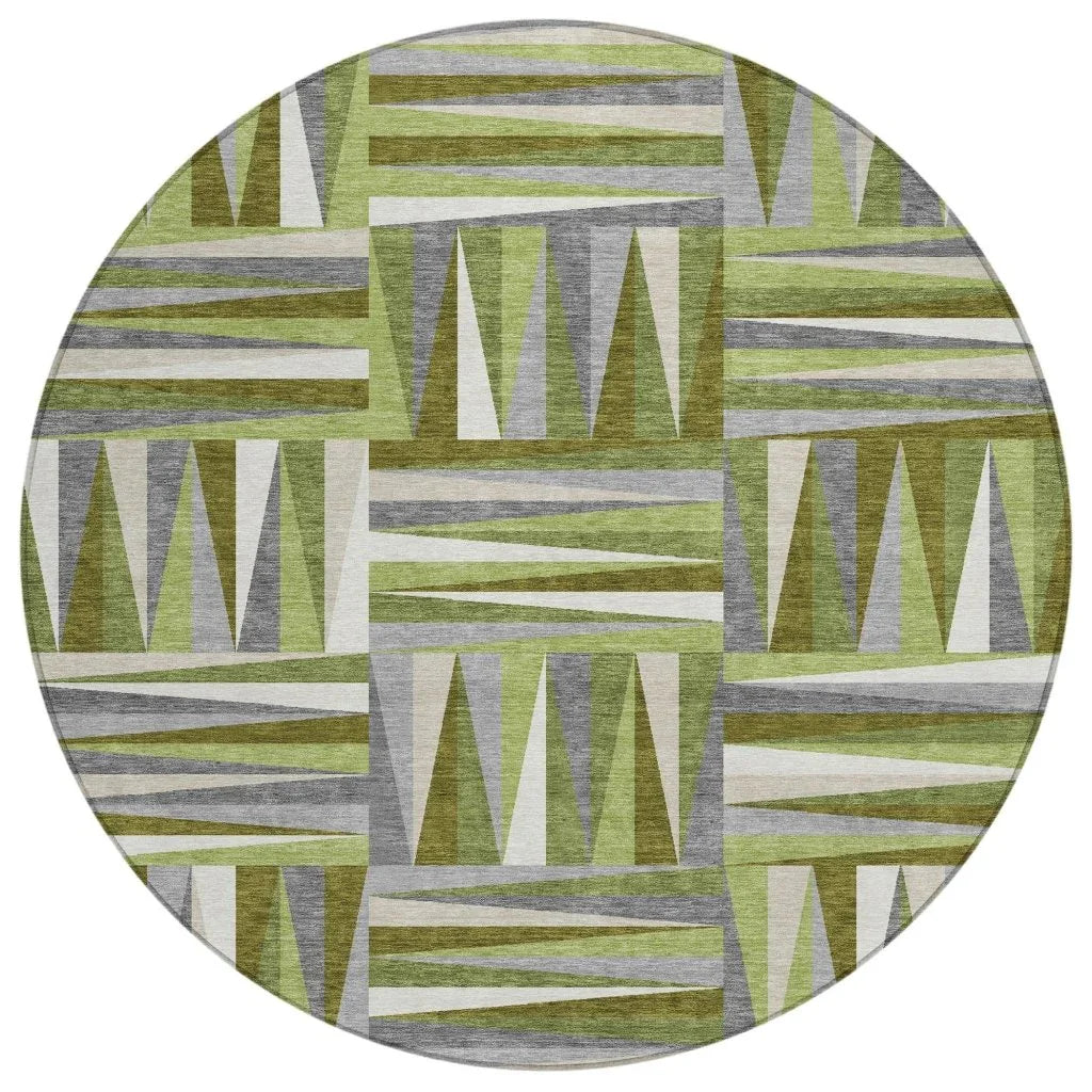 LOOMLAN Rugs Azura Green Washable Indoor-Outdoor Rug