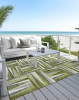 LOOMLAN Rugs Azura Green Washable Indoor-Outdoor Rug