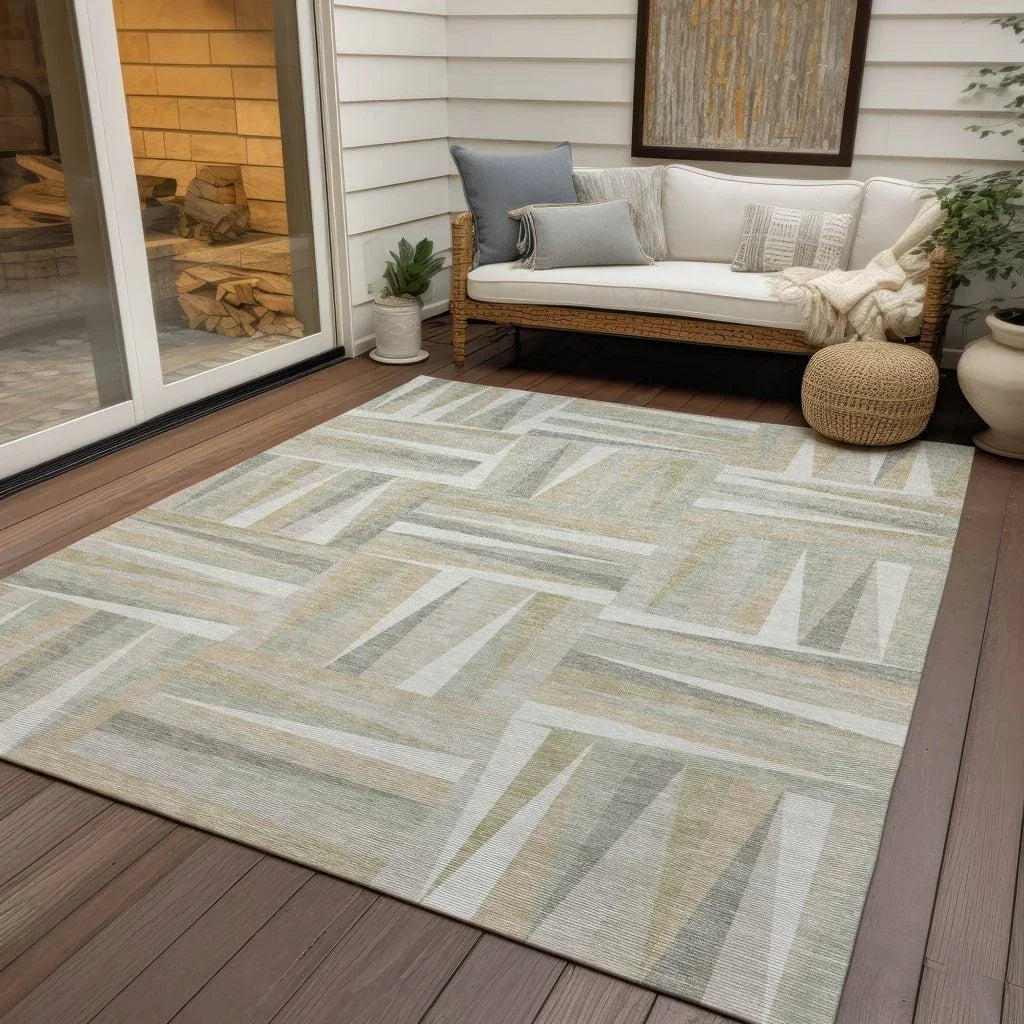 LOOMLAN Rugs Azura Ivory Washable Indoor-Outdoor Rug