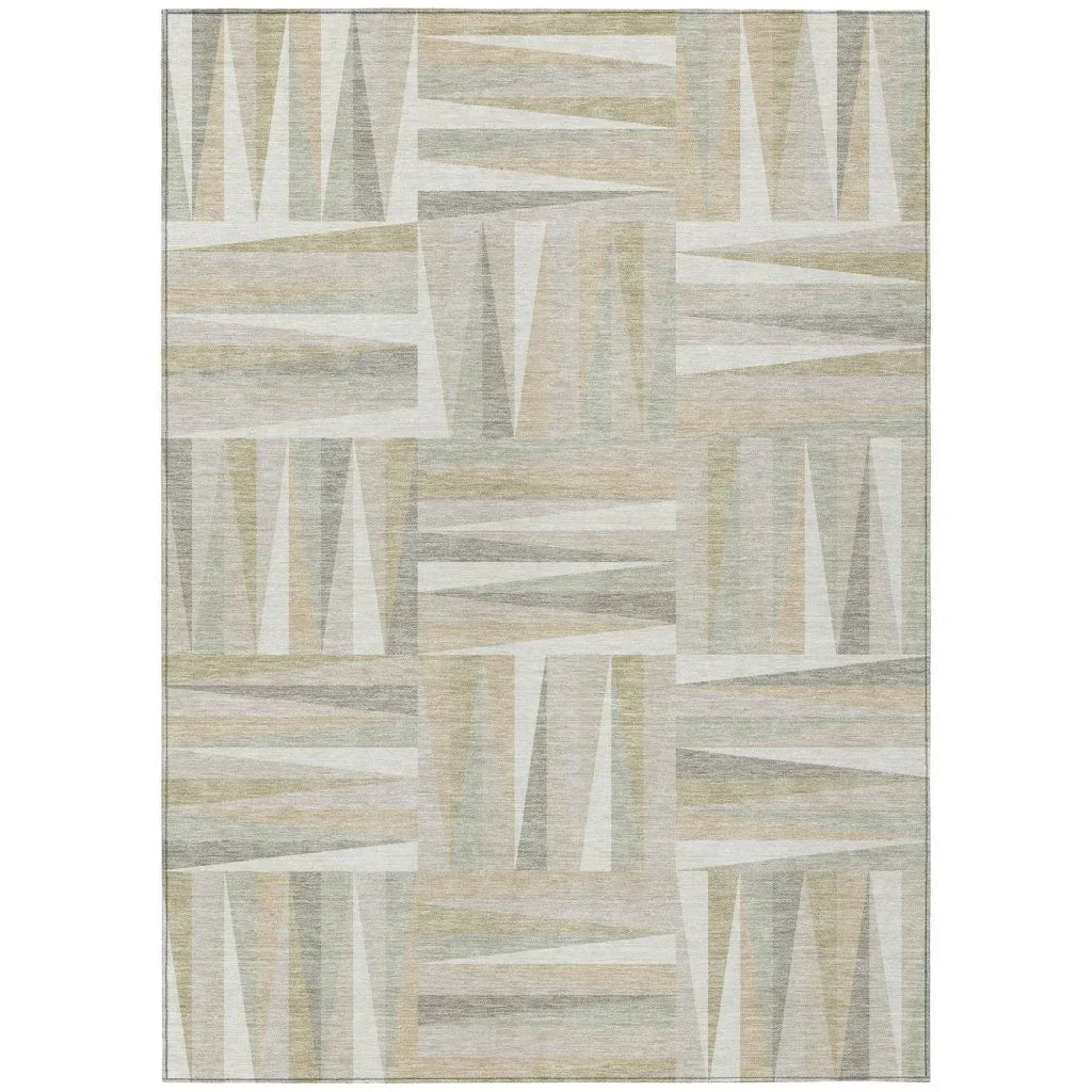 LOOMLAN Rugs Azura Ivory Washable Indoor-Outdoor Rug