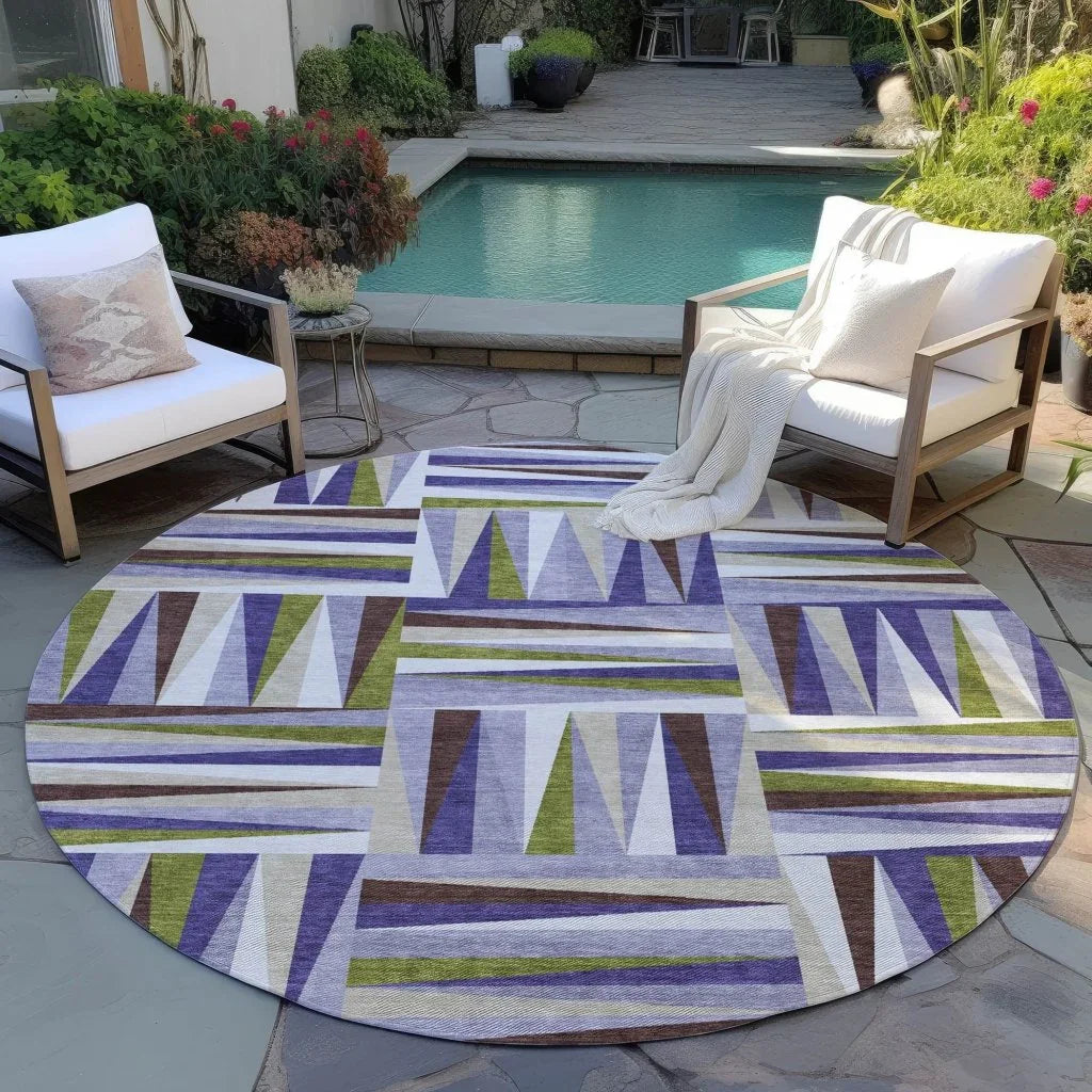 LOOMLAN Rugs Azura Lavender Washable Indoor-Outdoor Rug