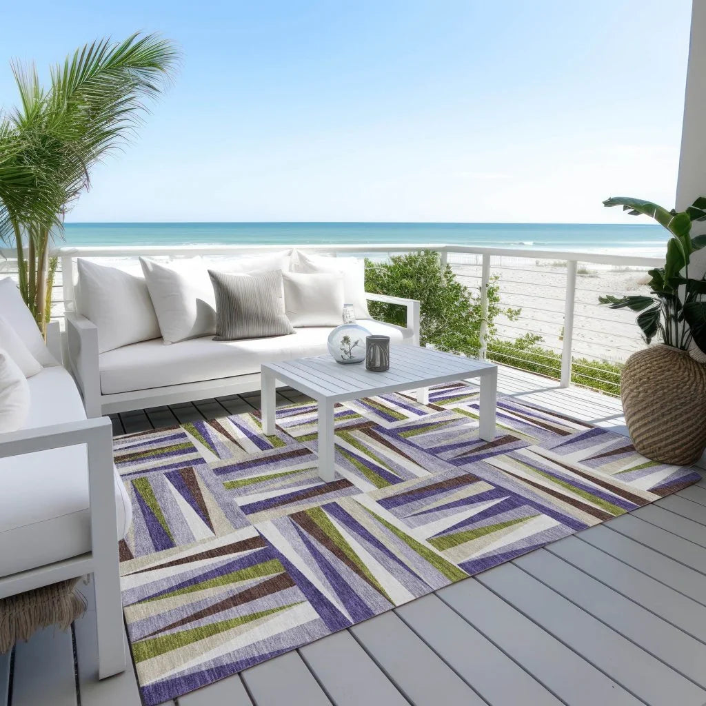 LOOMLAN Rugs Azura Lavender Washable Indoor-Outdoor Rug
