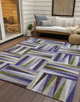 LOOMLAN Rugs Azura Lavender Washable Indoor-Outdoor Rug