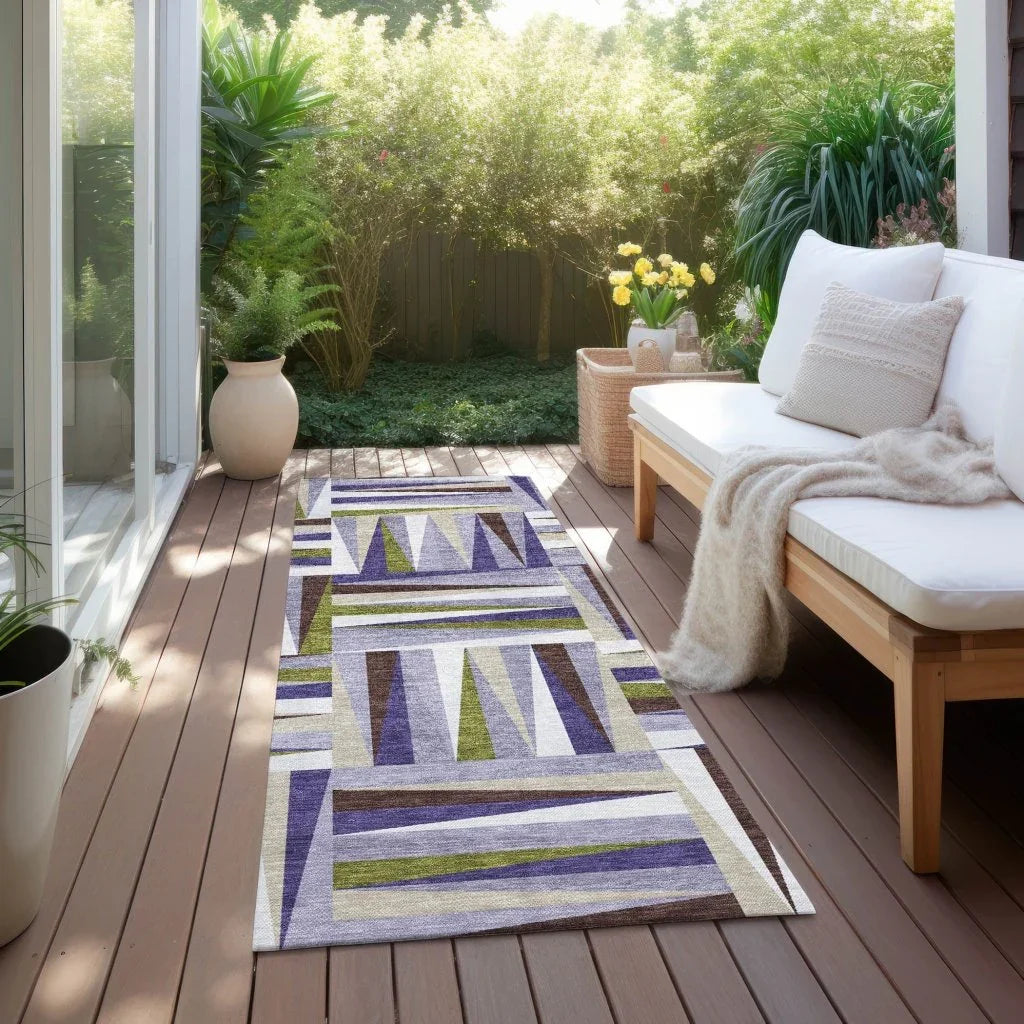 LOOMLAN Rugs Azura Lavender Washable Indoor-Outdoor Rug