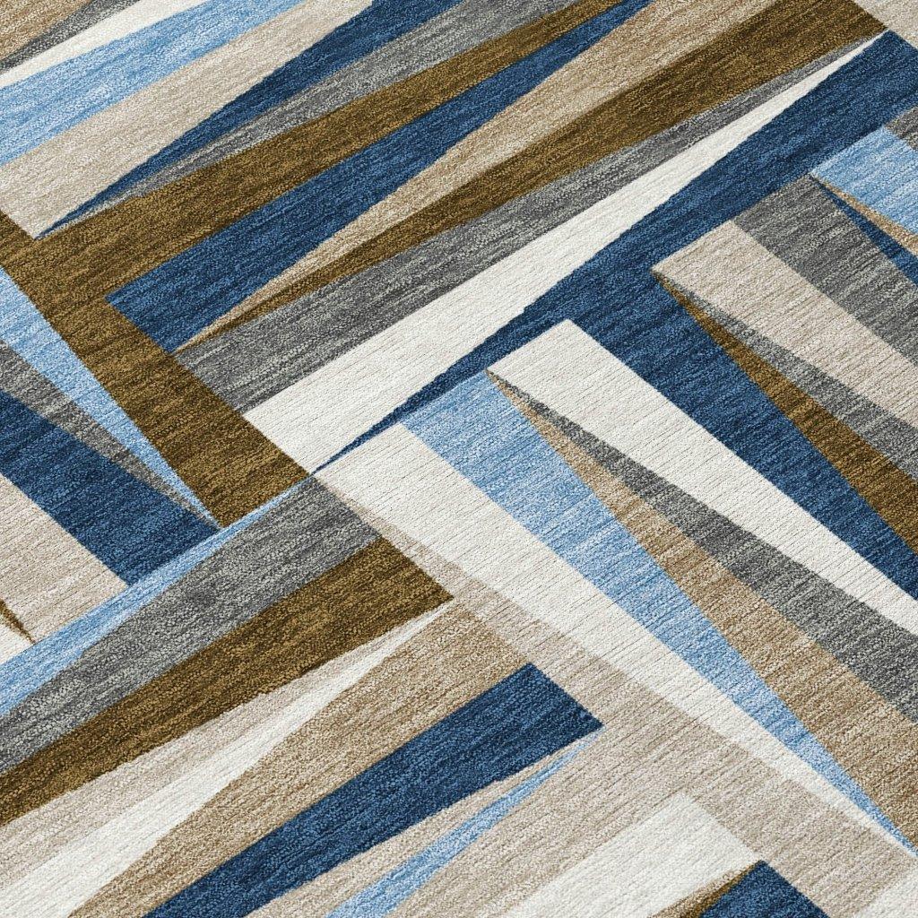 LOOMLAN Rugs Azura Navy Washable Indoor-Outdoor Rug