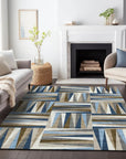 LOOMLAN Rugs Azura Navy Washable Indoor-Outdoor Rug