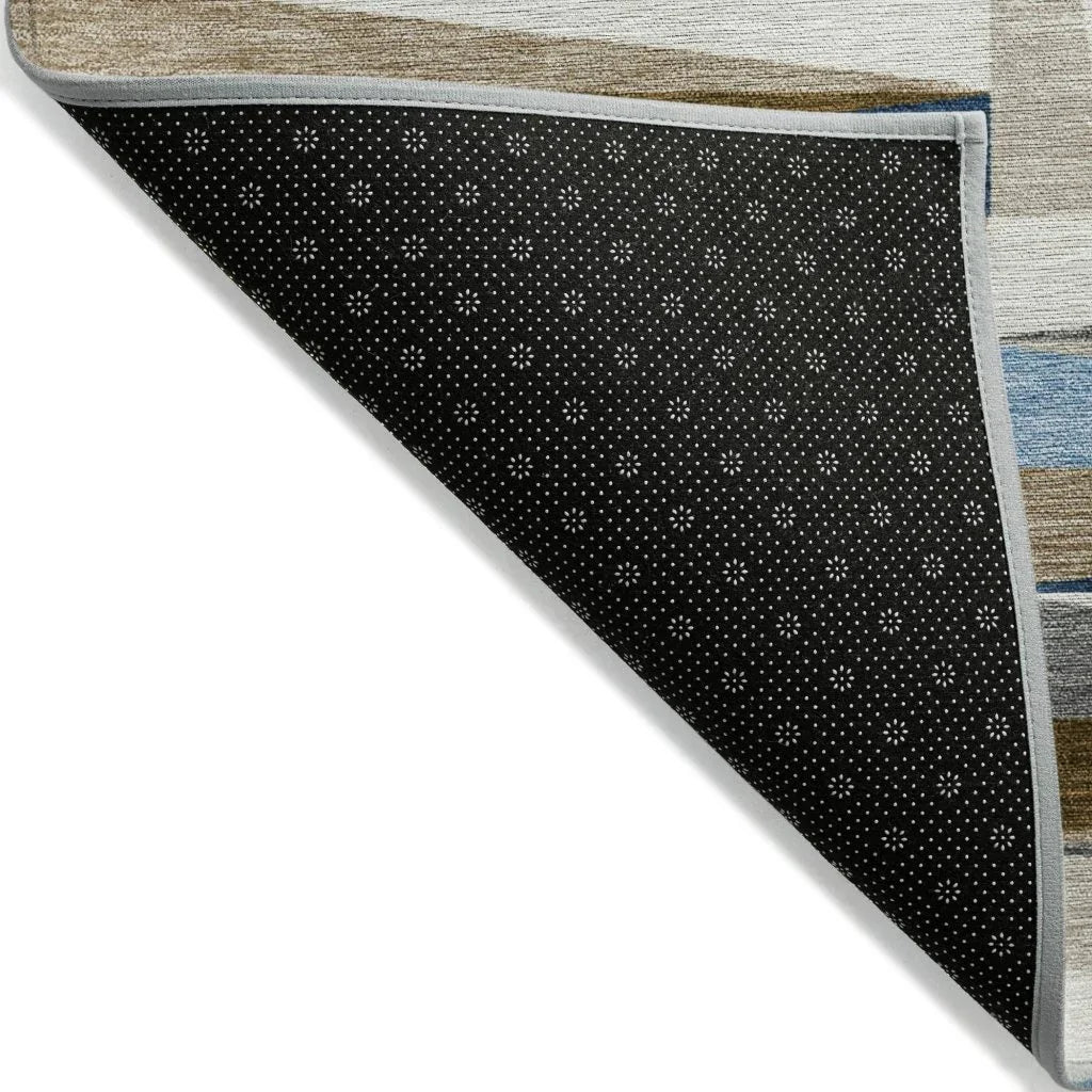 LOOMLAN Rugs Azura Navy Washable Indoor-Outdoor Rug