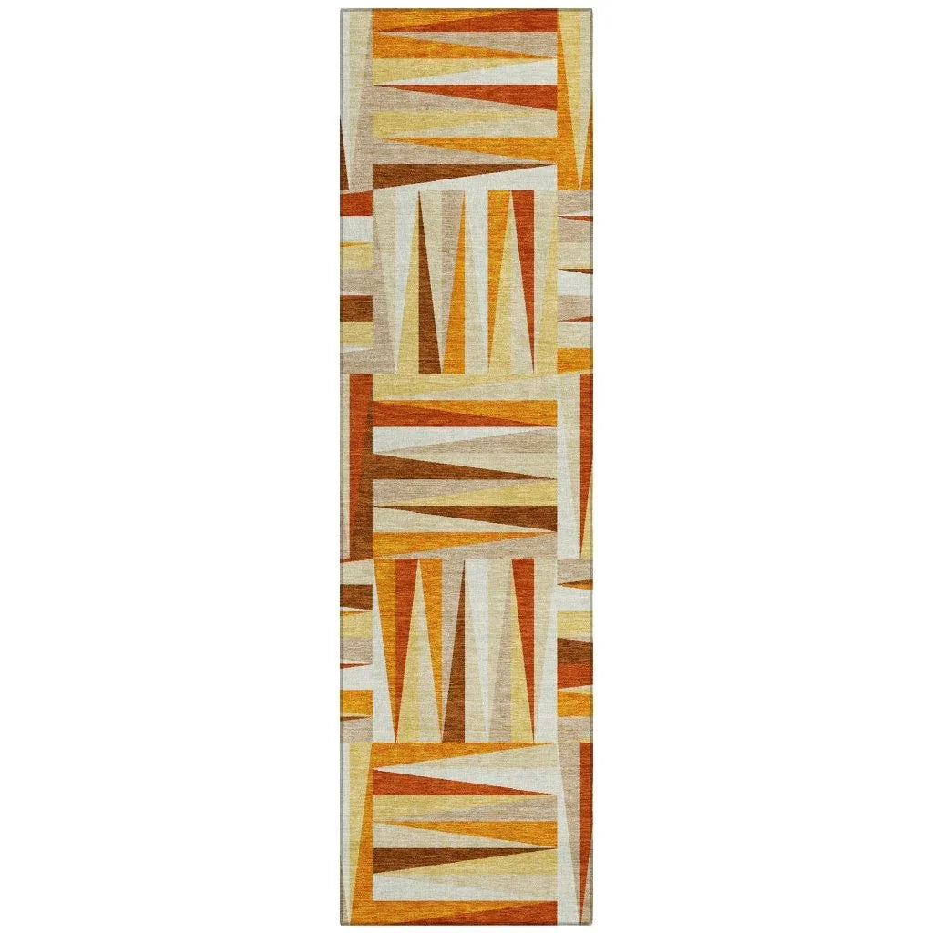 LOOMLAN Rugs Azura Orange Washable Indoor-Outdoor Rug