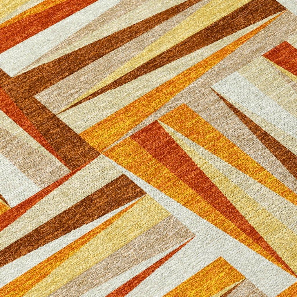 LOOMLAN Rugs Azura Orange Washable Indoor-Outdoor Rug