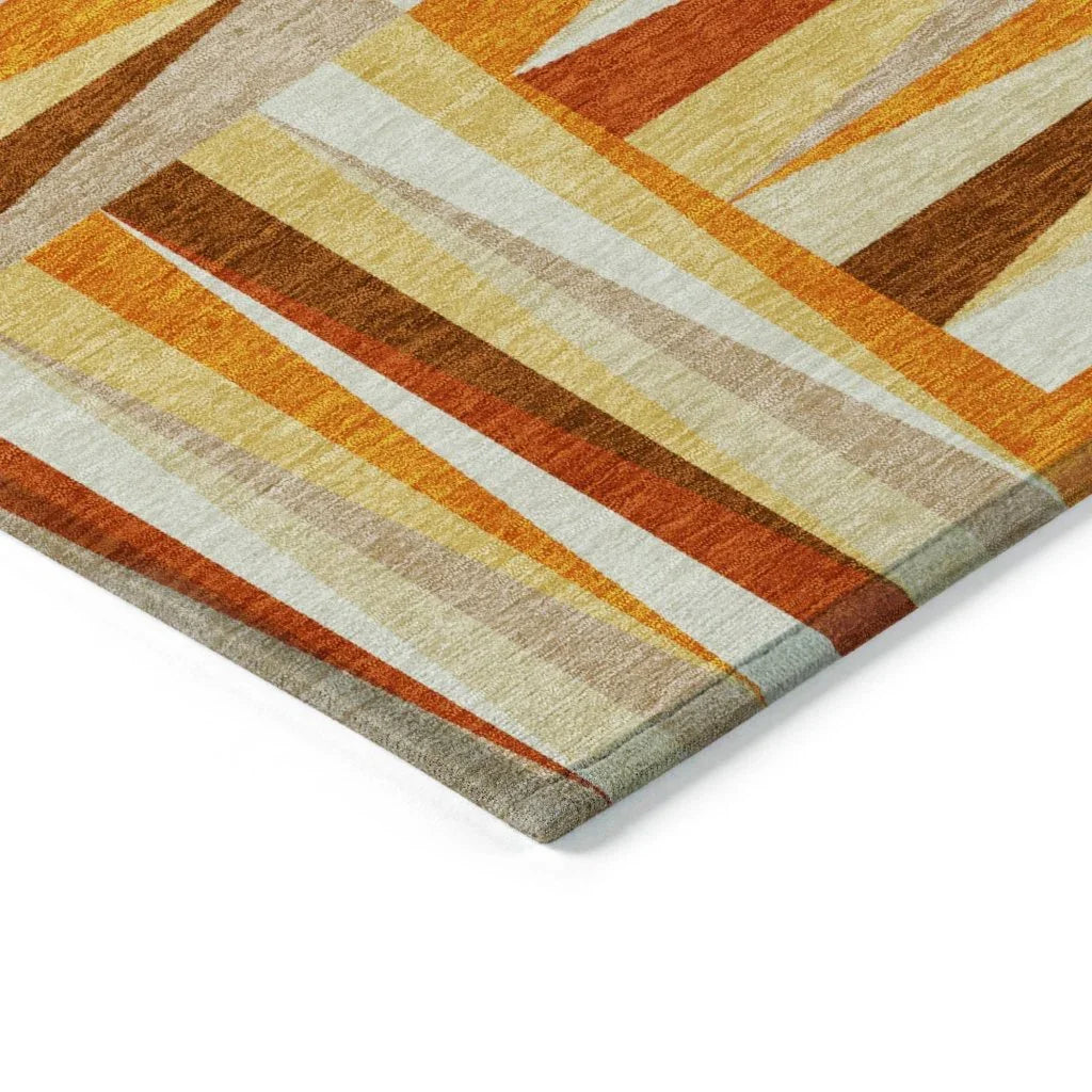 LOOMLAN Rugs Azura Orange Washable Indoor-Outdoor Rug