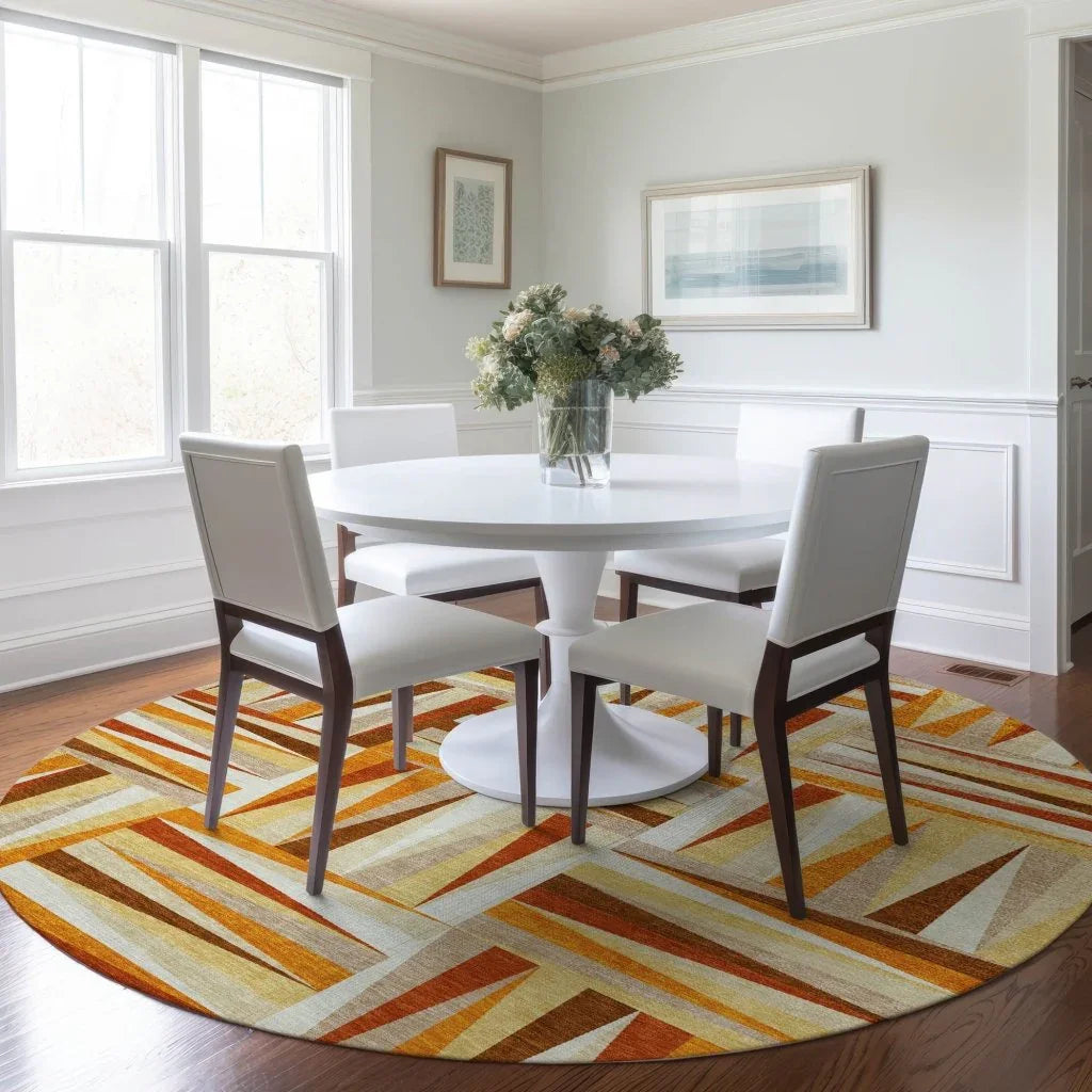 LOOMLAN Rugs Azura Orange Washable Indoor-Outdoor Rug