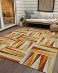 LOOMLAN Rugs Azura Orange Washable Indoor-Outdoor Rug