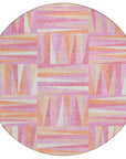 LOOMLAN Rugs Azura Pink Washable Indoor-Outdoor Rug
