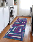 LOOMLAN Rugs Azura Purple Washable Indoor-Outdoor Rug