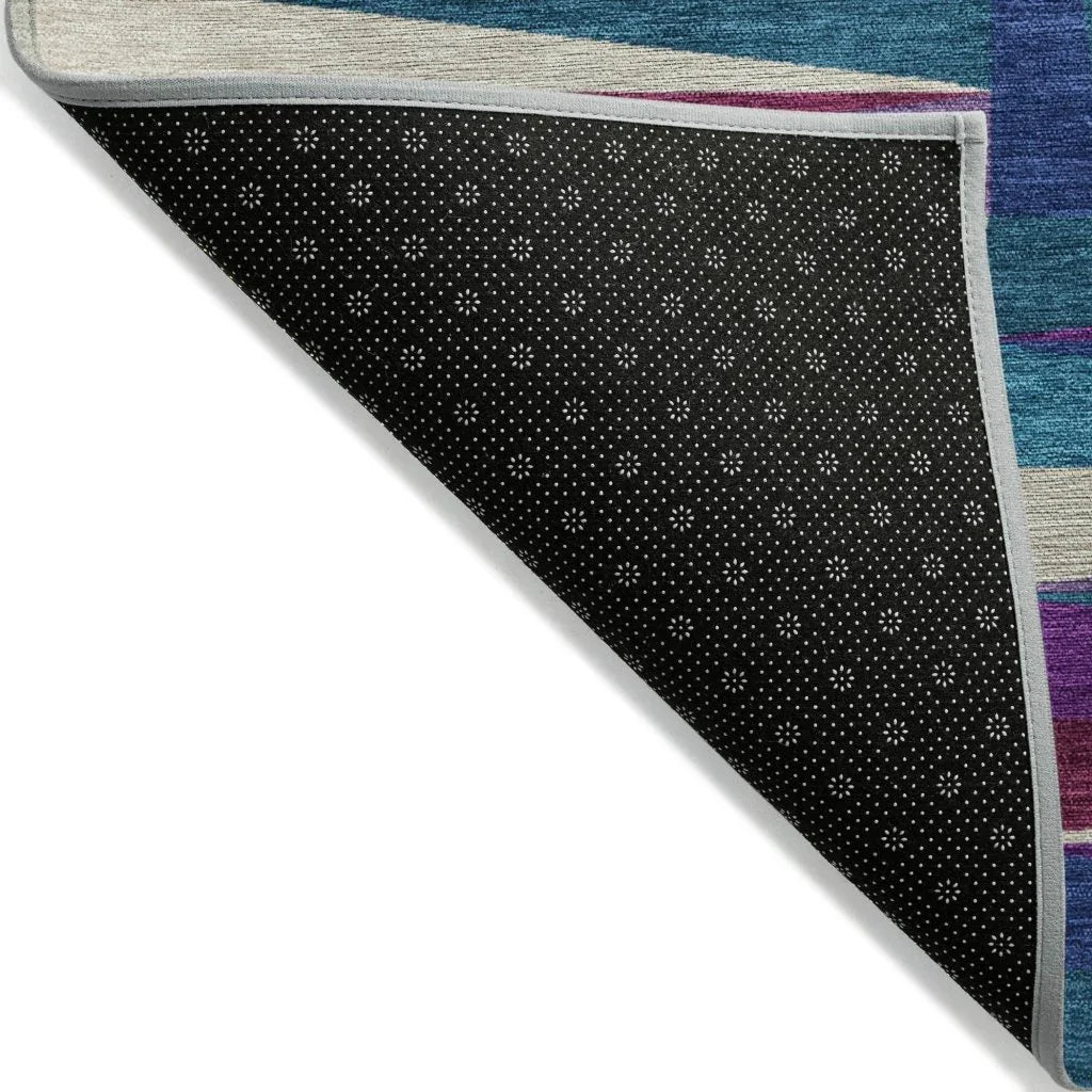 LOOMLAN Rugs Azura Purple Washable Indoor-Outdoor Rug