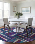 LOOMLAN Rugs Azura Purple Washable Indoor-Outdoor Rug