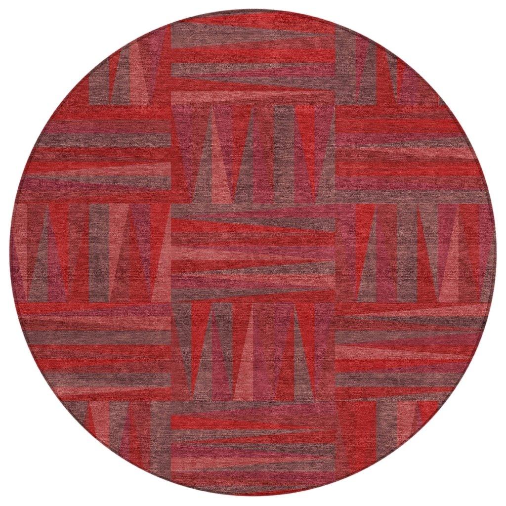 LOOMLAN Rugs Azura Red Washable Indoor-Outdoor Rug