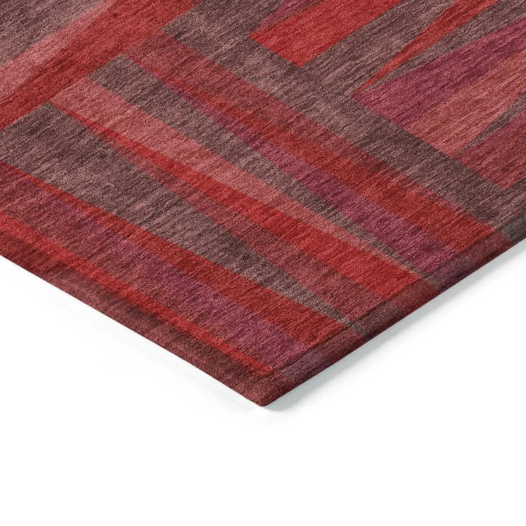 LOOMLAN Rugs Azura Red Washable Indoor-Outdoor Rug