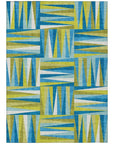 LOOMLAN Rugs Azura Teal Washable Indoor-Outdoor Rug