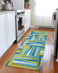 LOOMLAN Rugs Azura Teal Washable Indoor-Outdoor Rug