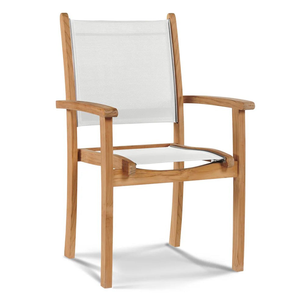 Pearl Stacking Teak Outdoor Dining Armchair 4PC -- view 15