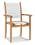 Pearl Stacking Teak Outdoor Dining Armchair 4PC -- view 15