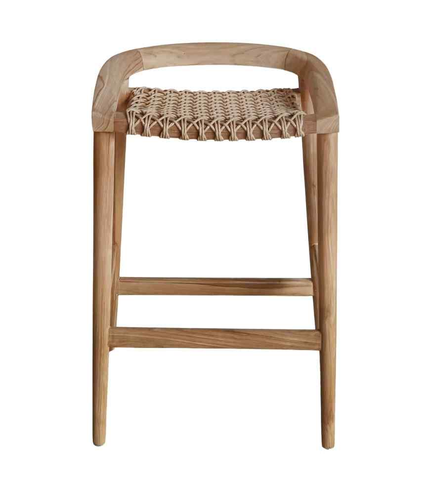 Azur Wooden Patio Counter Stool - view 6