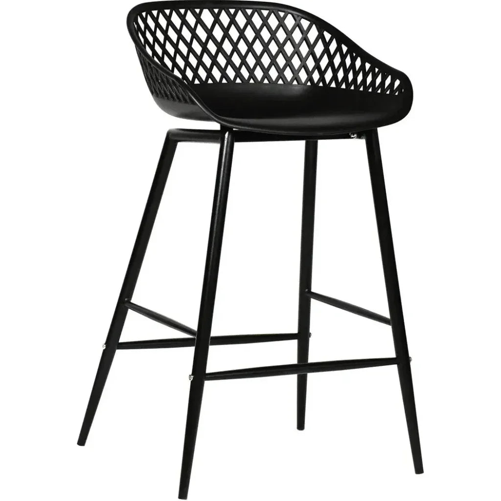 Piazza Black Outdoor Counter Stool