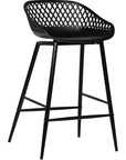 Piazza Black Outdoor Counter Stool