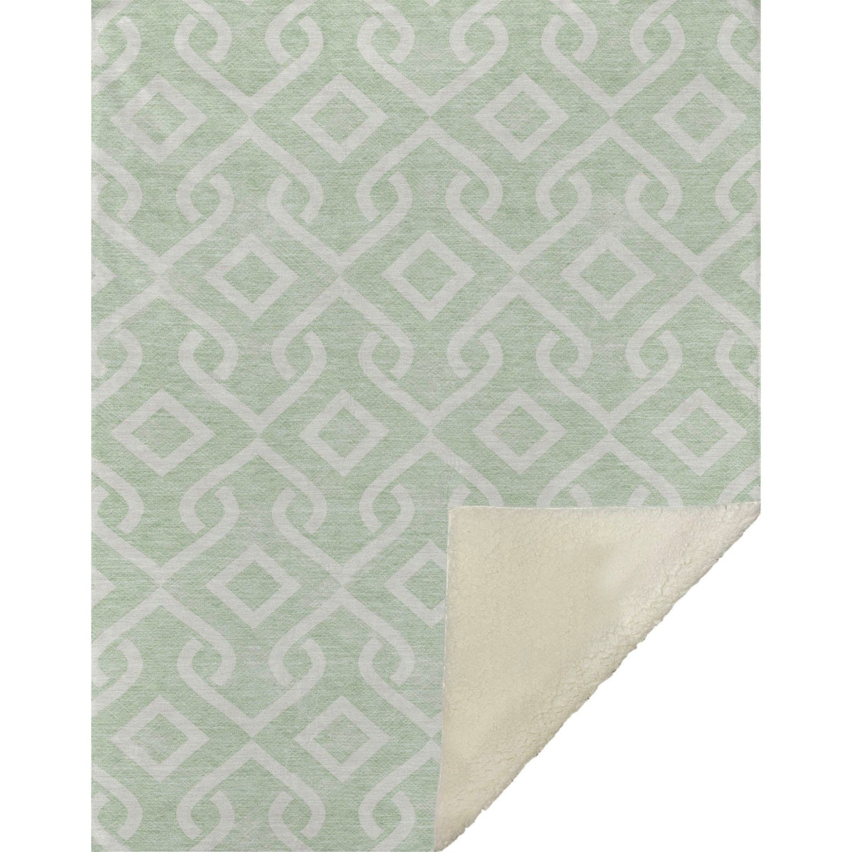 Offset Stripes Mint Washable Indoor-Outdoor Rug
