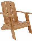 Bainbridge 3PC Teak Deep Outdoor Adirondack Lounge Set - LOOMLAN - HiTeak - Outdoor Accent Chairs