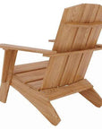 Bainbridge 3PC Teak Deep Outdoor Adirondack Lounge Set - LOOMLAN - HiTeak - Outdoor Accent Chairs