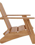 Bainbridge 3PC Teak Deep Outdoor Adirondack Lounge Set - LOOMLAN - HiTeak - Outdoor Accent Chairs