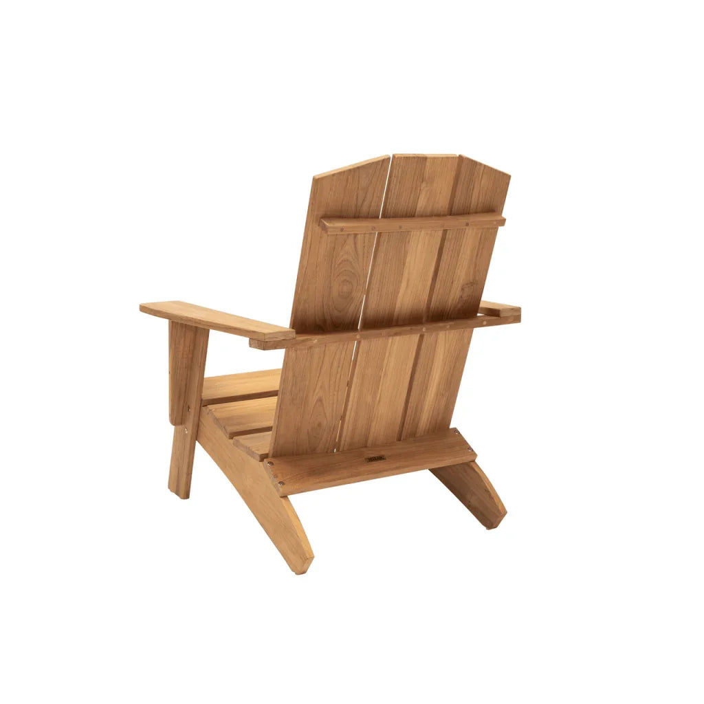Bainbridge Teak Patio Adirondack Lounge Set 3PC - LOOMLAN - HiTeak - Outdoor Lounge Sets