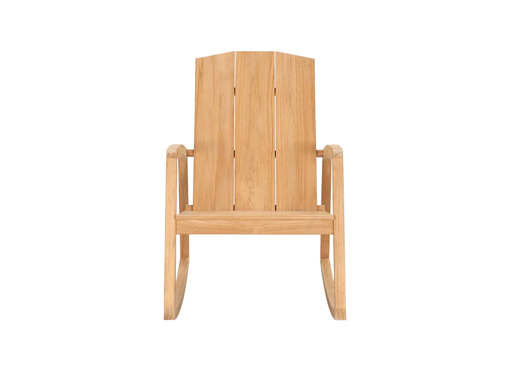 Bainbridge Teak Patio Rocking Armchair - LOOMLAN - HiTeak - Outdoor Accent Chairs