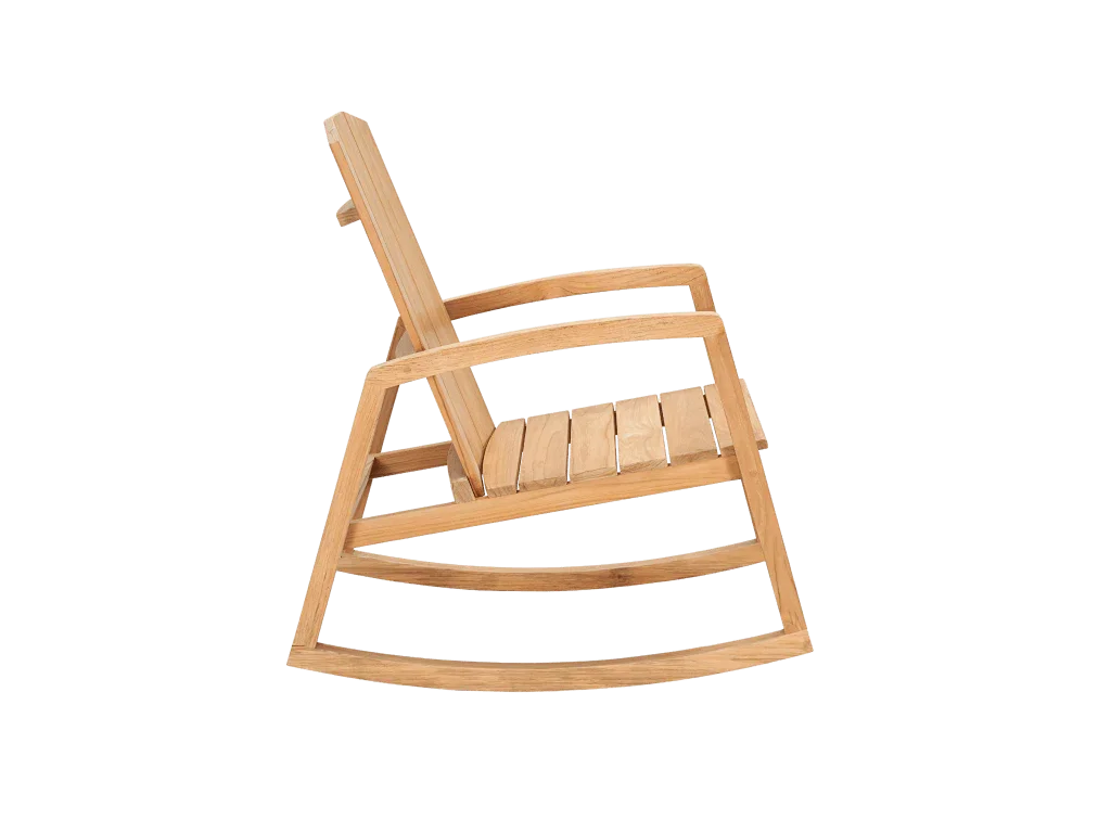 Bainbridge Teak Patio Rocking Armchair - LOOMLAN - HiTeak - Outdoor Accent Chairs