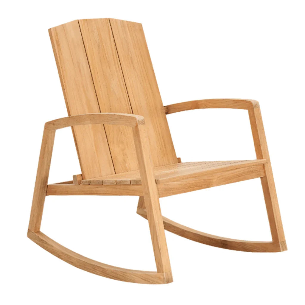 Bainbridge Teak Patio Rocking Armchair - LOOMLAN - HiTeak - Outdoor Accent Chairs