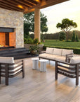 Bal Harbor Aluminum White Sofa - LOOMLAN - Zuo Modern - Outdoor Sofas & Loveseats