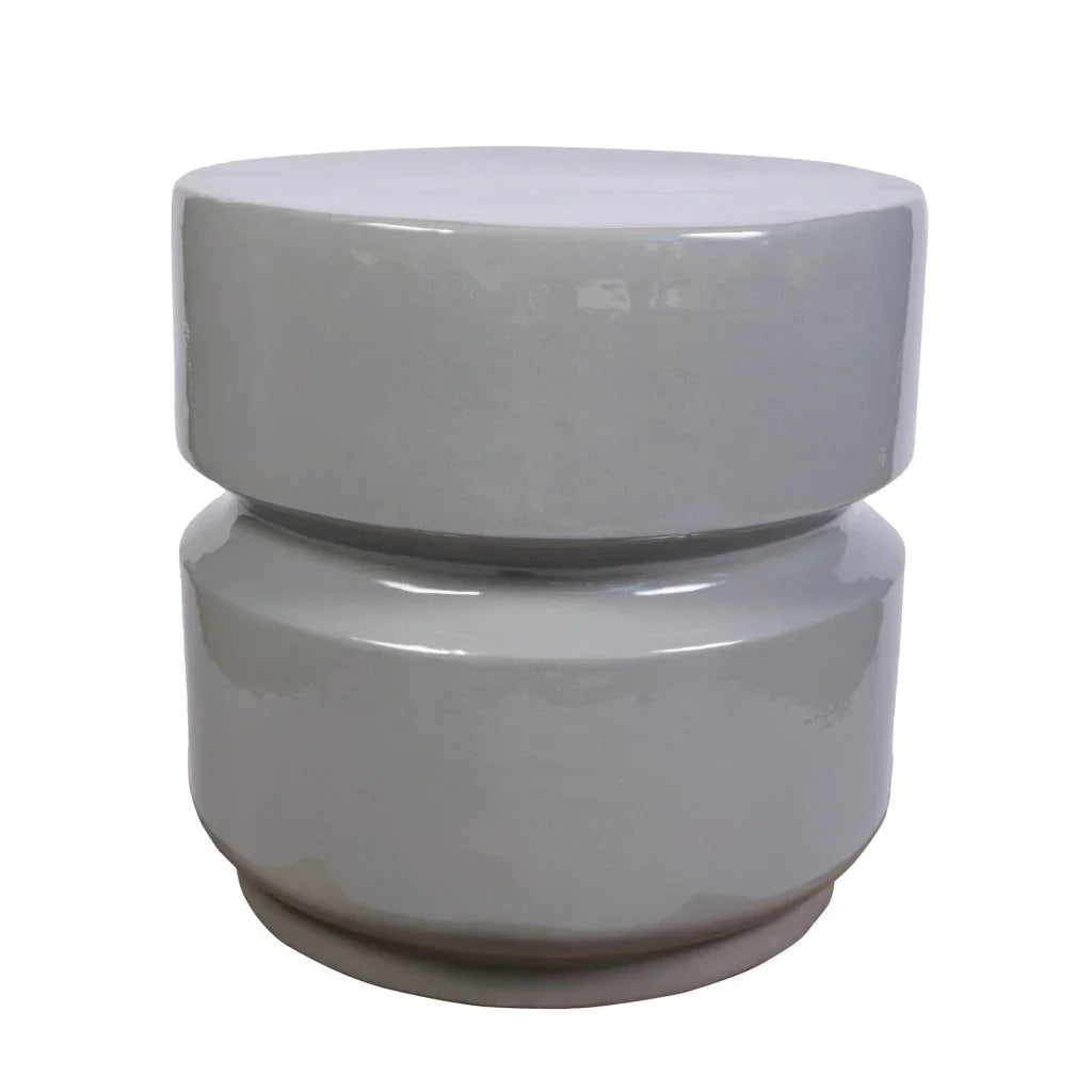 Balance Ceramic Round Patio Stool - LOOMLAN - Seasonal Living - Garden Stools